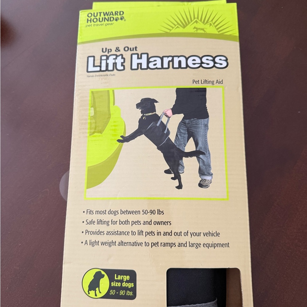 Outward Hound Lift Harness - Black and Green